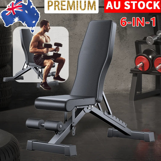 Adjustable Weight Abdominal Bench Sit-Up Back Support Fitness Flat Gym Exercise