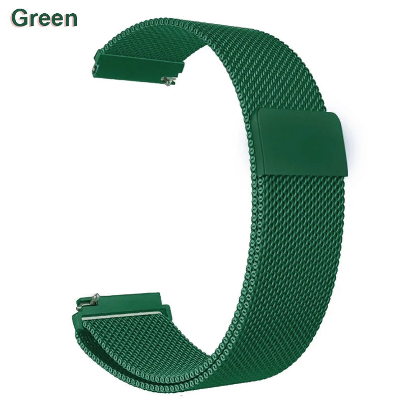 18mm 20mm 22mm Metal Strap For Garmin Vivoactive 3 4 4s 5 6 Band Watch Venu 2 2s 3s SQ Bracelet Venu 4 41mm 45mm Milanese Loop