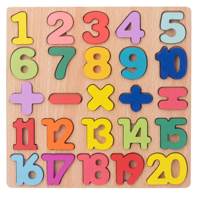 Montessori Baby Wooden Puzzle Toys Kids Educational Game 3D Cartoon Animal Jigsaw Puzzle Toys Activity Board for Child 2 3 Years