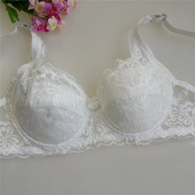 Lace Women's Bra Breast Cover Summer Thin Full Cup Underwear Plus Size Adjustable Push Up Bras Undewire Sexy Bralette Lingerie
