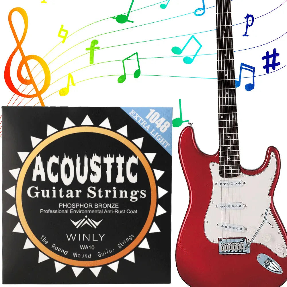 Phosphor Bronze Strings Light Acoustic Strings Phosphor Bronze Coating Guitar Strings for Guitar Professionals