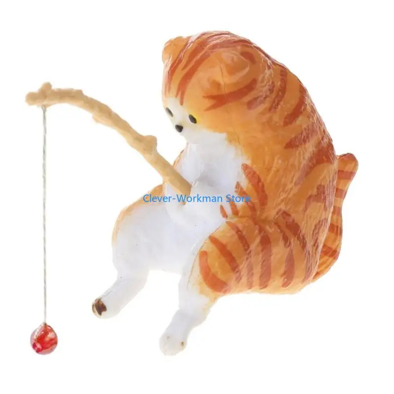 24TD Aquarium Decoration Fishing Ornaments for Fish Animal Resin Figurine