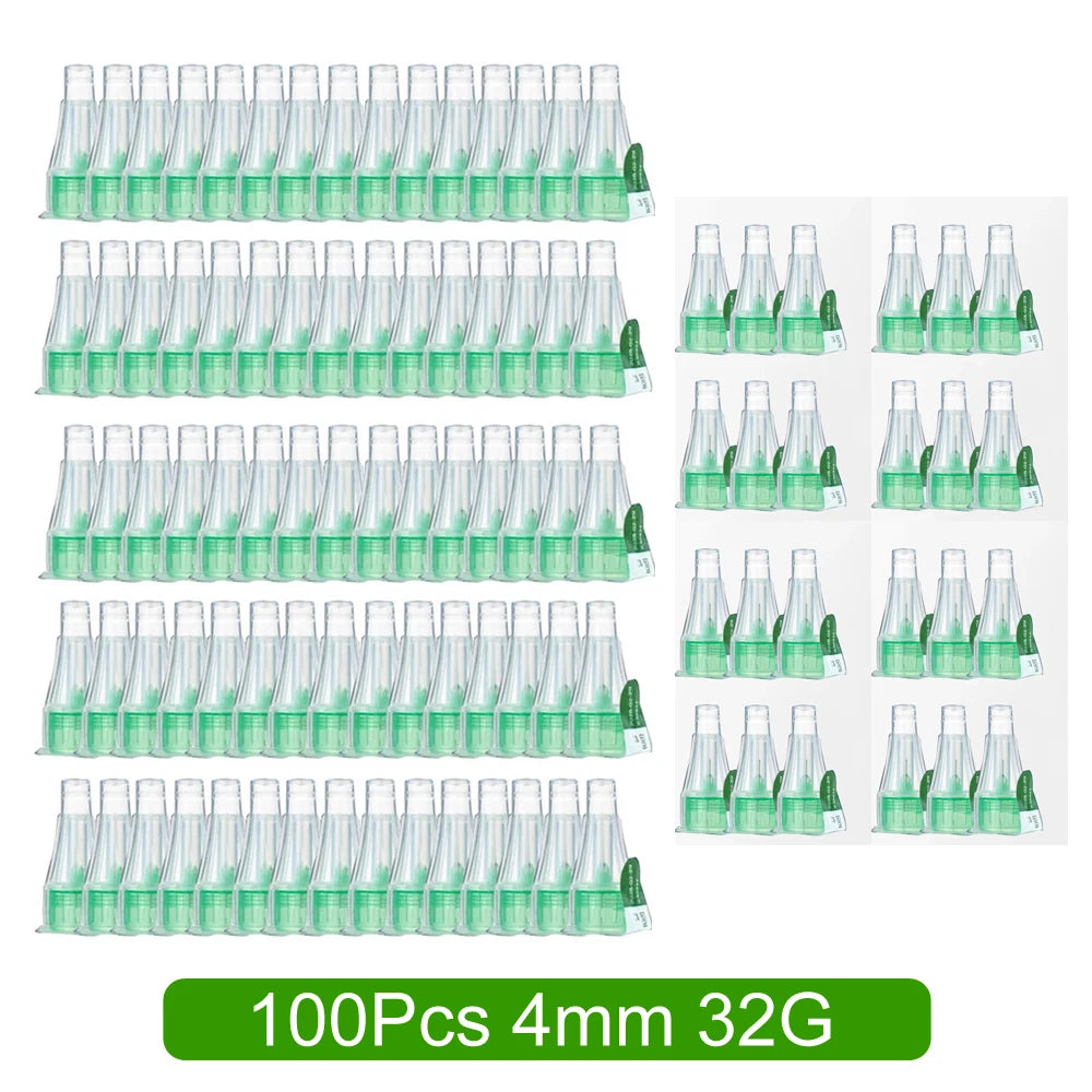 100Pcs Insulin Cartridges 3ml Cassette Bottle For Lilly Insulin Injection Pen Medical Aesthetics 4mm/6mm/8mm Insulin Pen Tip