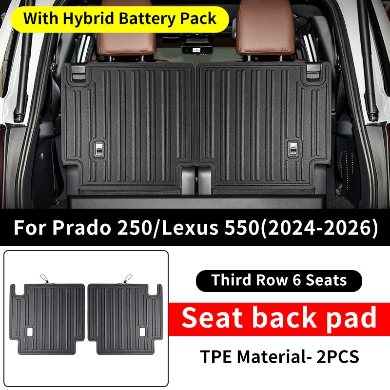 For Toyota 2024-2026 Land Cruiser 250 Prado LC250 Lexus 550 GX550 TPE Seat Back Protection Mat Anti-Dirt Interior Accessories