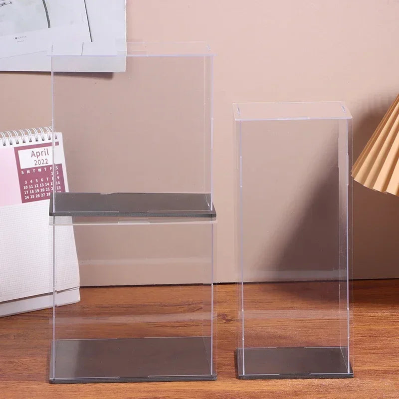 1Pc Transparent Acrylic Display Box Storage Dustproof Protection Display Cabinet Box For Dolls/Toys/Collectibles 22 Sizes