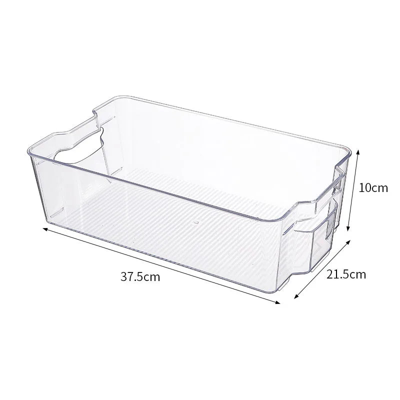 Transparent Refrigerator Storage Box Vegetable Fruit Organizer Fridge Clear Container for Kitchen Food Drinks Storage 2030