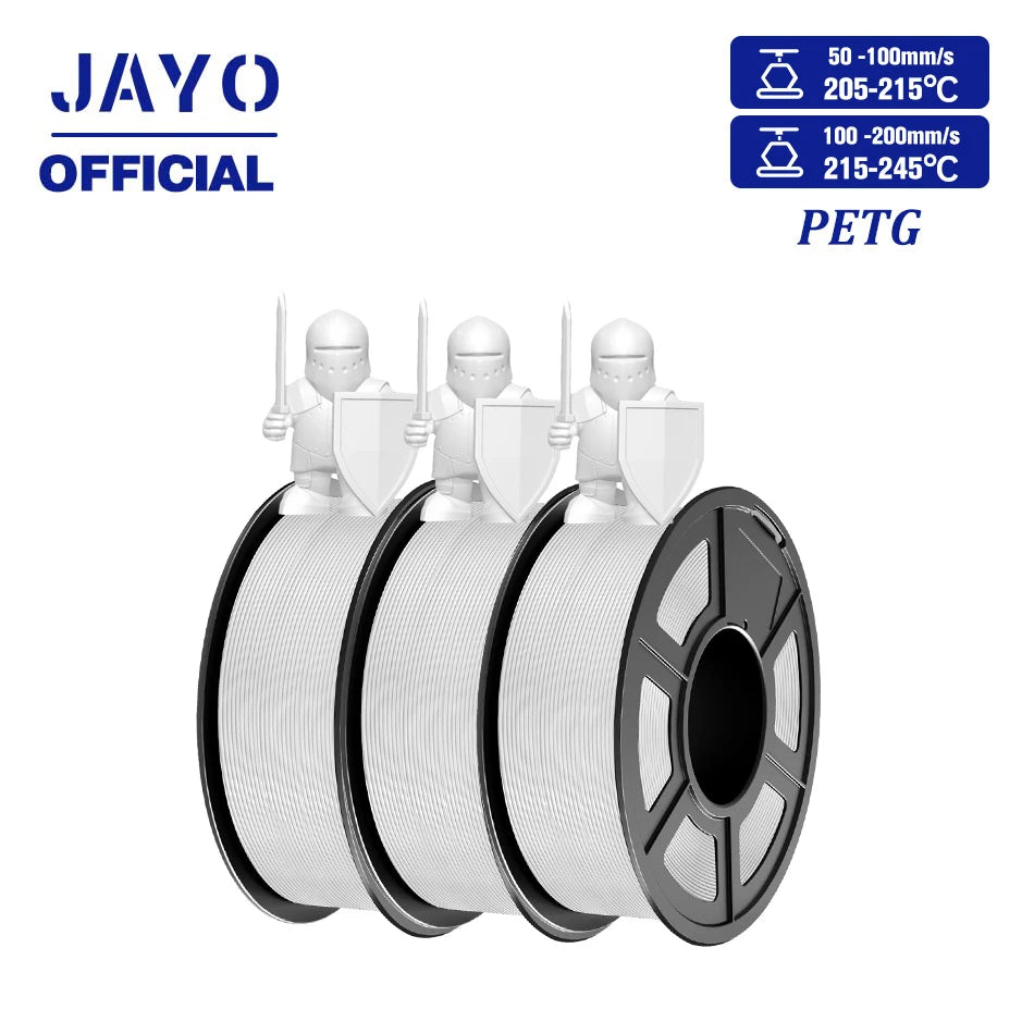 JAYO 3D Filamen 1.75mm PLA/ PETG / High Speed Matte PETG/ PLA+ 3D Printer Filament for FDM 3D Printers 3Rolls/set