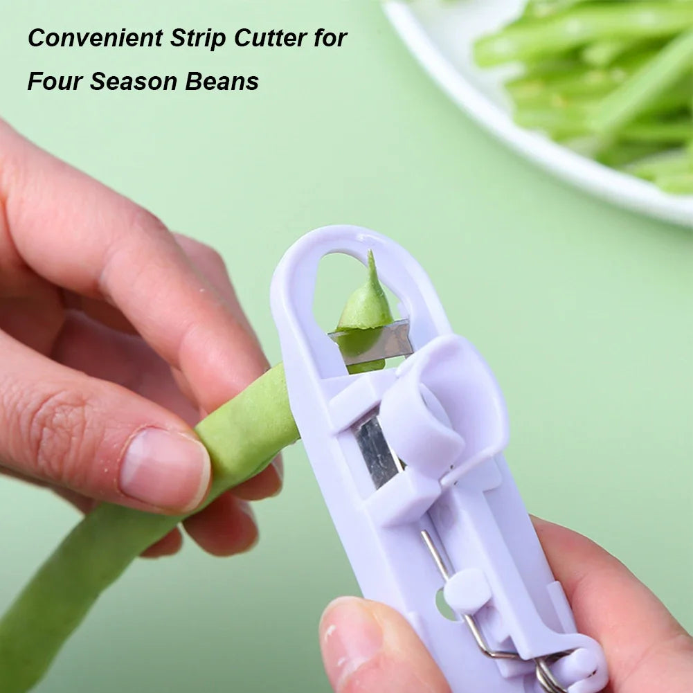 1-4PCS Green Bean Slicer Sharp Bean Cutter Vegetable Slicer Runner Cutter Kitchen Tool Stainless Steel Vegetable Chopper Cutter
