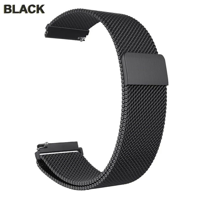 22mm 20mm Stainless Steel Band For Amazfit GTR 47mm 42mm Pace Stratos 2 3 Bip 3 5 6 Bracelet Strap For Amazfit GTR4 3 2/Active 2