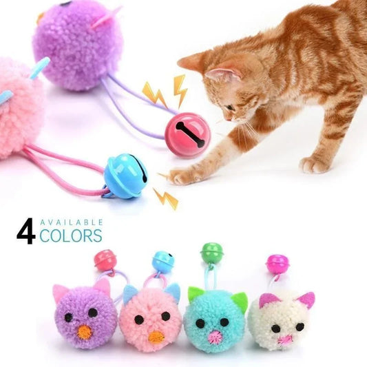 Cat Toy Interactive Plush Mouse Head Shaped Pet Toys With Bell Pet Supplies   аксесуари для котів   gatos