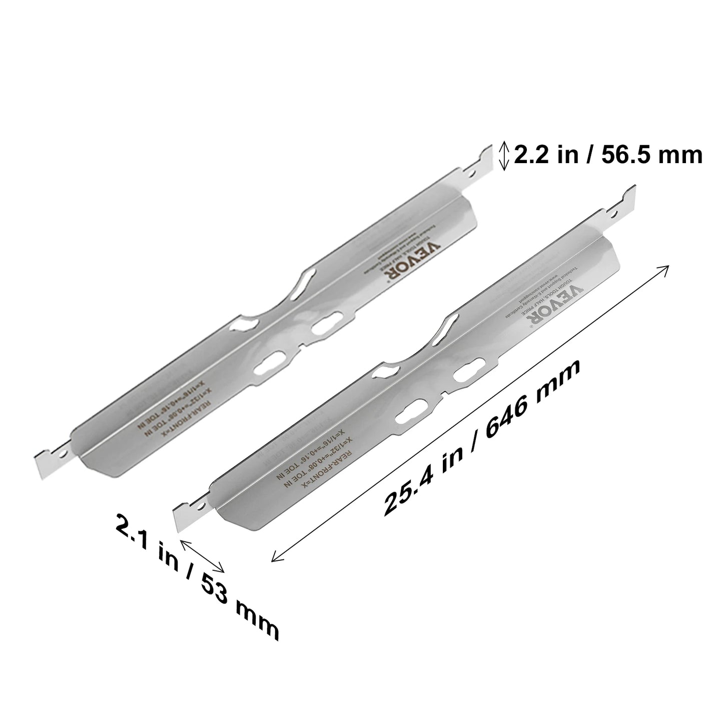 SucceBuy Wheel Alignment Tool 2-Pack Alignment Tool Toe Plate Stainless Steel Toe Angle Measurement Tool Plate 4 Alignment Rods