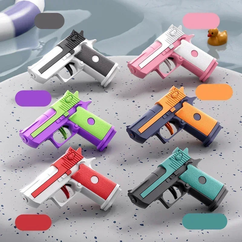 Hot Mini Desert Eagle Mechanical Continuous Firing Water Gun Small Pistol Summer Outdoor Beach Poor Toy Shoot Water Gun for Kids