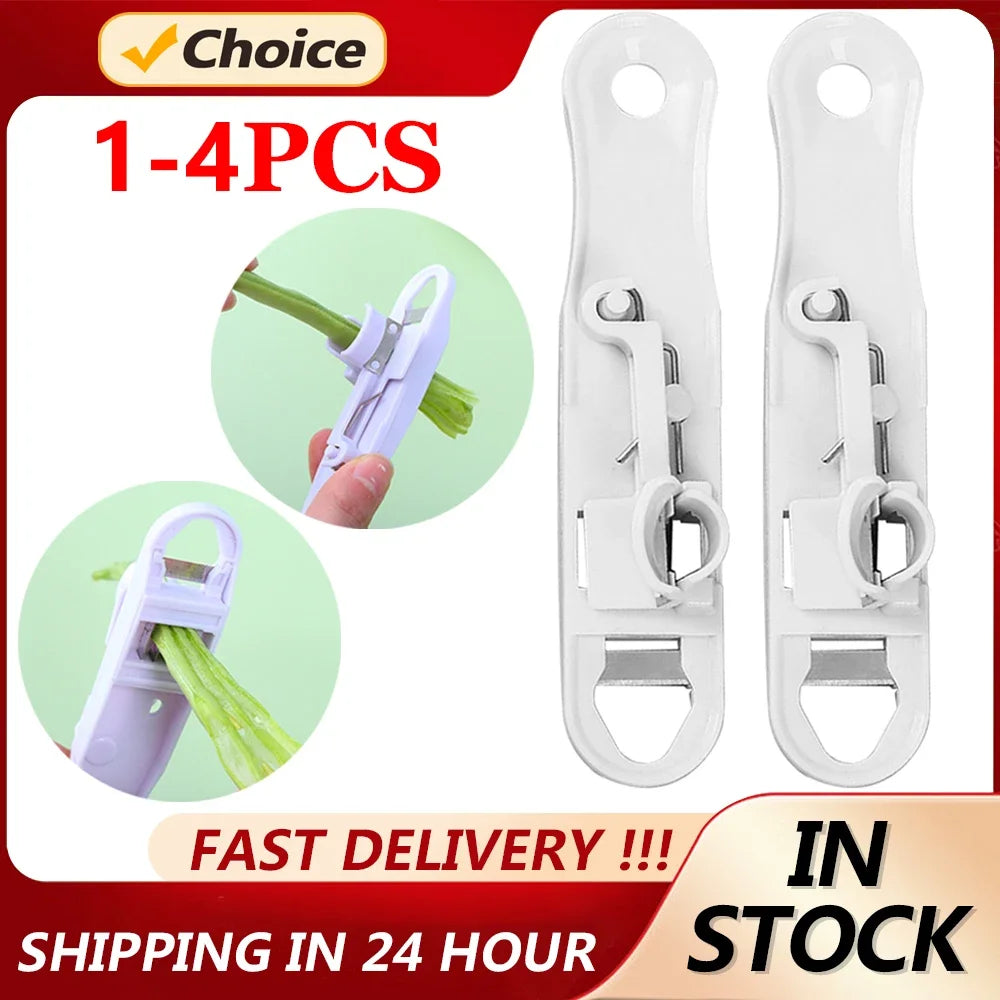 1-4PCS Green Bean Slicer Sharp Bean Cutter Vegetable Slicer Runner Cutter Kitchen Tool Stainless Steel Vegetable Chopper Cutter