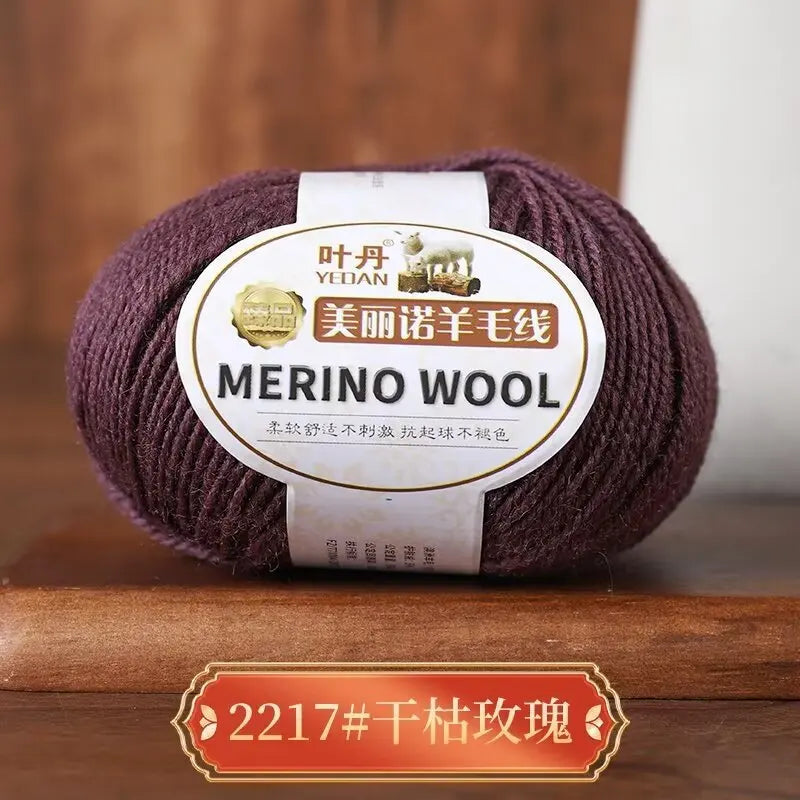 1Pc 50g Soft Merino Wool Yarn for hand knitting Anti-pilling Wool Crochet line knit Sweater Scarf hat Wool Thread warm lana