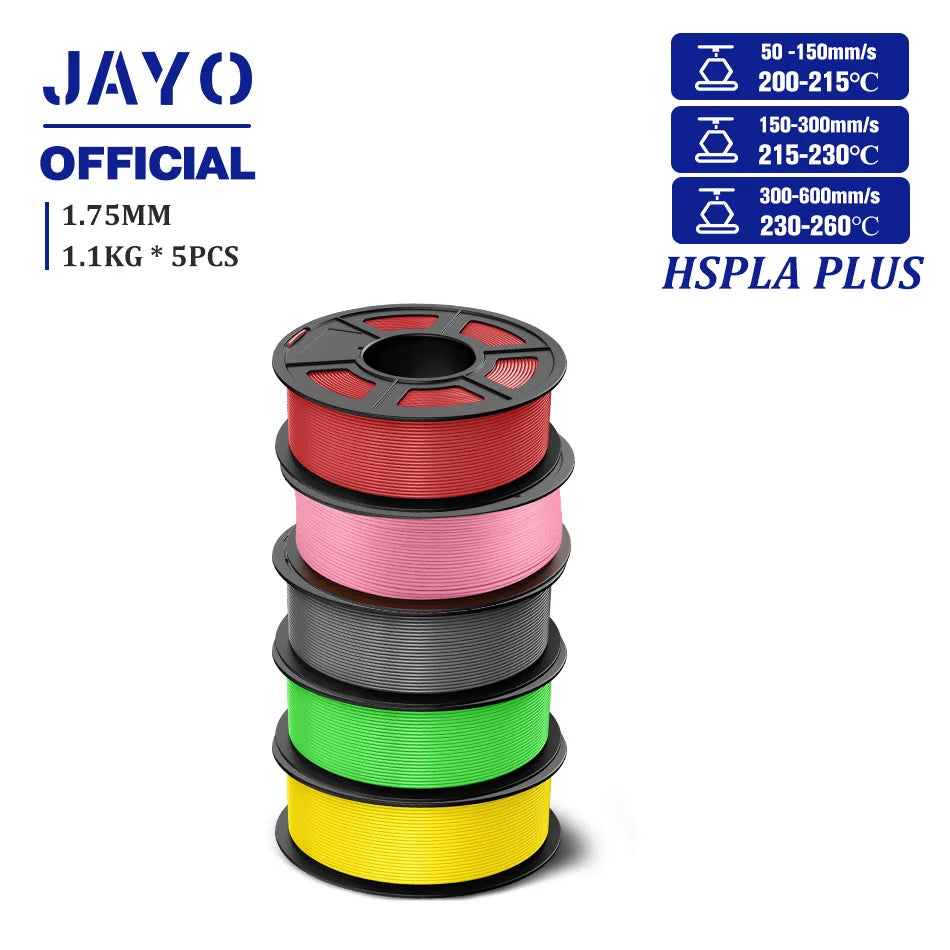 JAYOPLA Plus  Filament 600mm/s 1.75mm High Speed  PLA+ 3D Printer Filament High Flow 3D Printing Mateials Fit Most 3D Printers