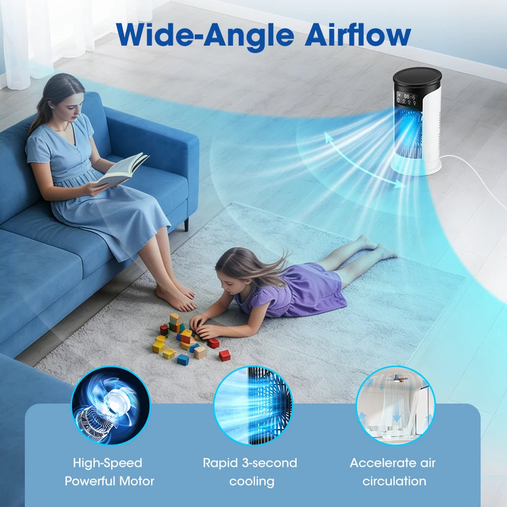 USB Mini Portable Air Conditioner Cooler Fan Water Cooling Air Conditioning for Home Office - Compact Air Cooler