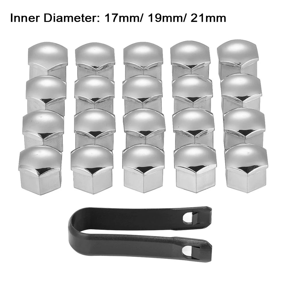 20Pcs Universal 17mm Plastic Car Wheel Nut Covers Bolt Caps For Audi A3 A4 B8 B9 A5 Q3 Q5 Q7 A6 A7 Auto Accessories