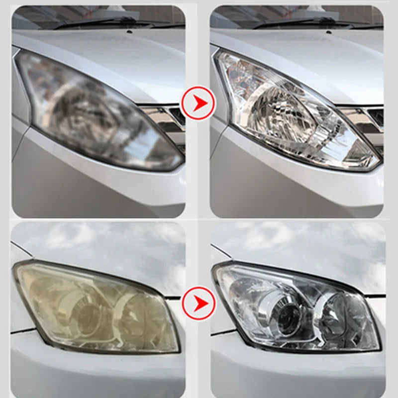 Car Headlight Restoration Polish Kit 800ML Liquid Polymer Auto Headlight Light Renovation Repair Evaporator Cup Workshop Tools