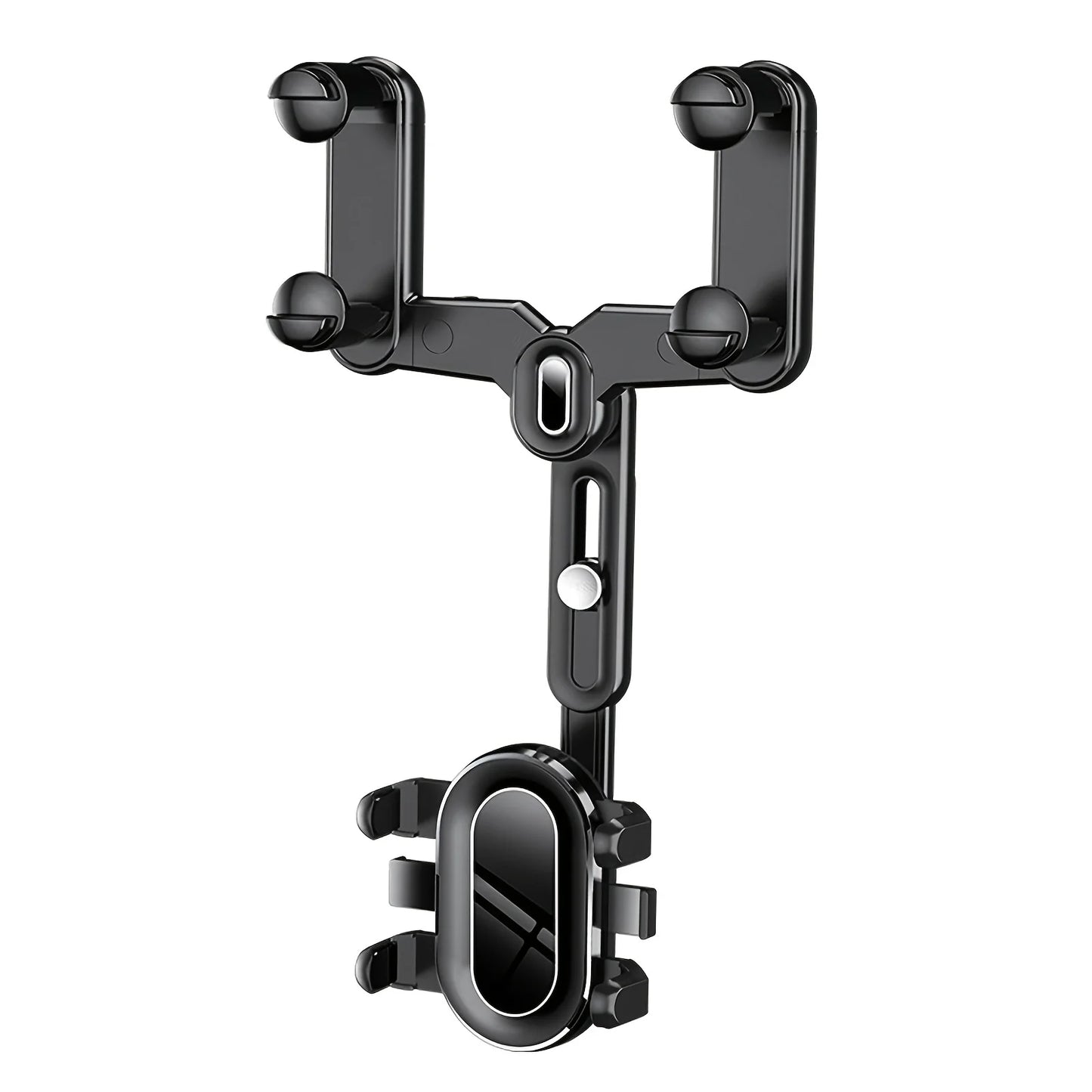 360° Car Rearview Mirror Mobile Phone Holder For Car Rotation & Adjustable Telescopic Multifunctional Phone Car Bracket Stands