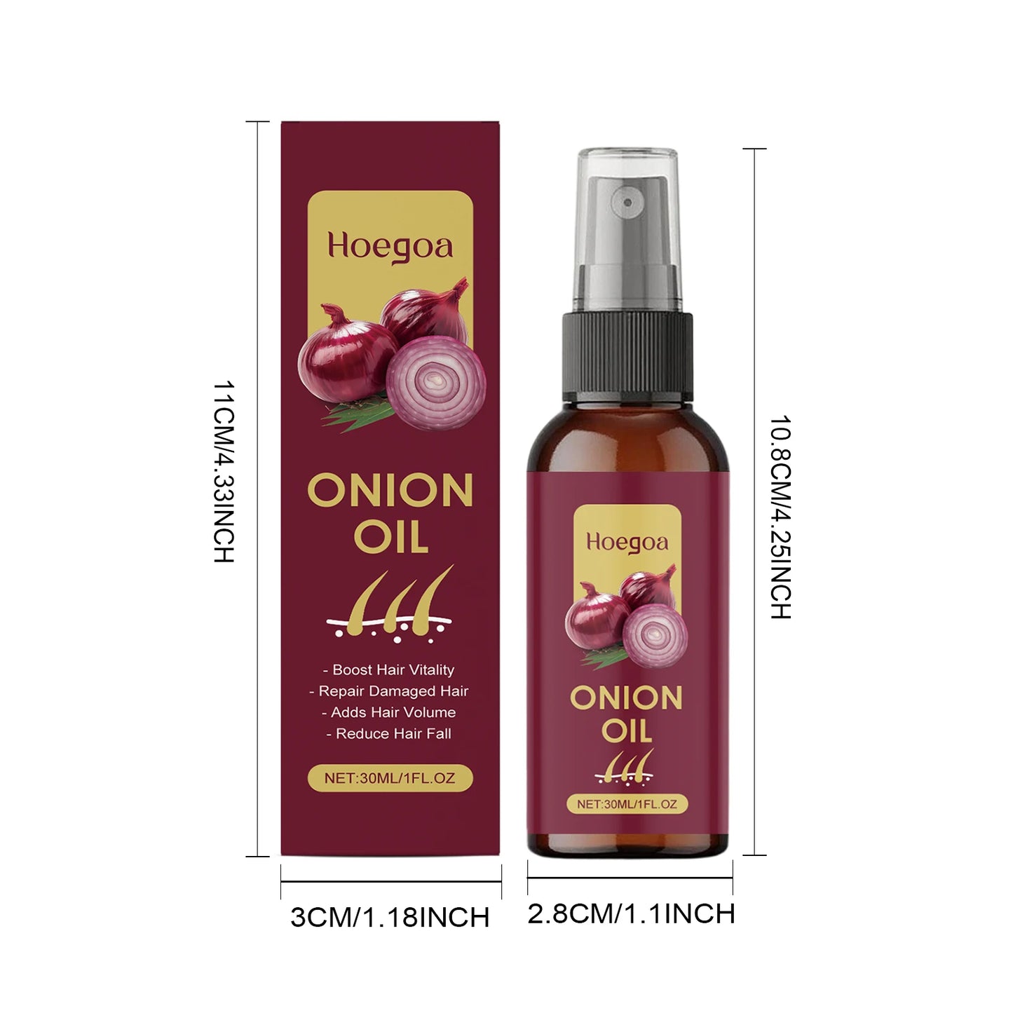 Red Onion Hair Growth Serum Prevent Hair Loss Scalp Treatment Improve Alopecia Strengthening Anti Dry Frizz Red Onion Essential