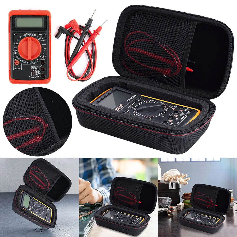 Waterproof Carrying Travel Cover Pouch Bag Digital Multimeter Bag with Mesh Shockproof Carry Bag Convenient Storage for Fluke
