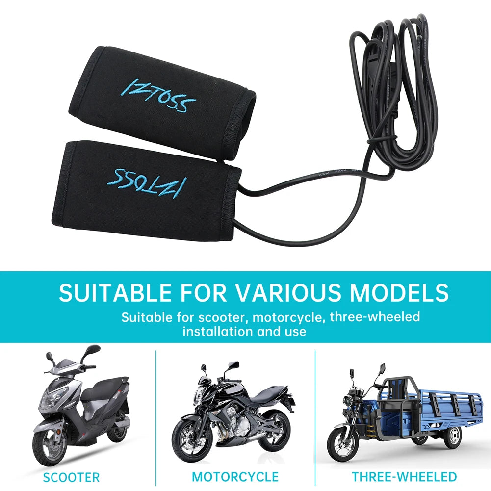 Motorcycle Grip Heater Fast Heating USB Heated Handle Motorcycle Handle Bar Warmer Hot Grip Handle Scooter Winter Accessories