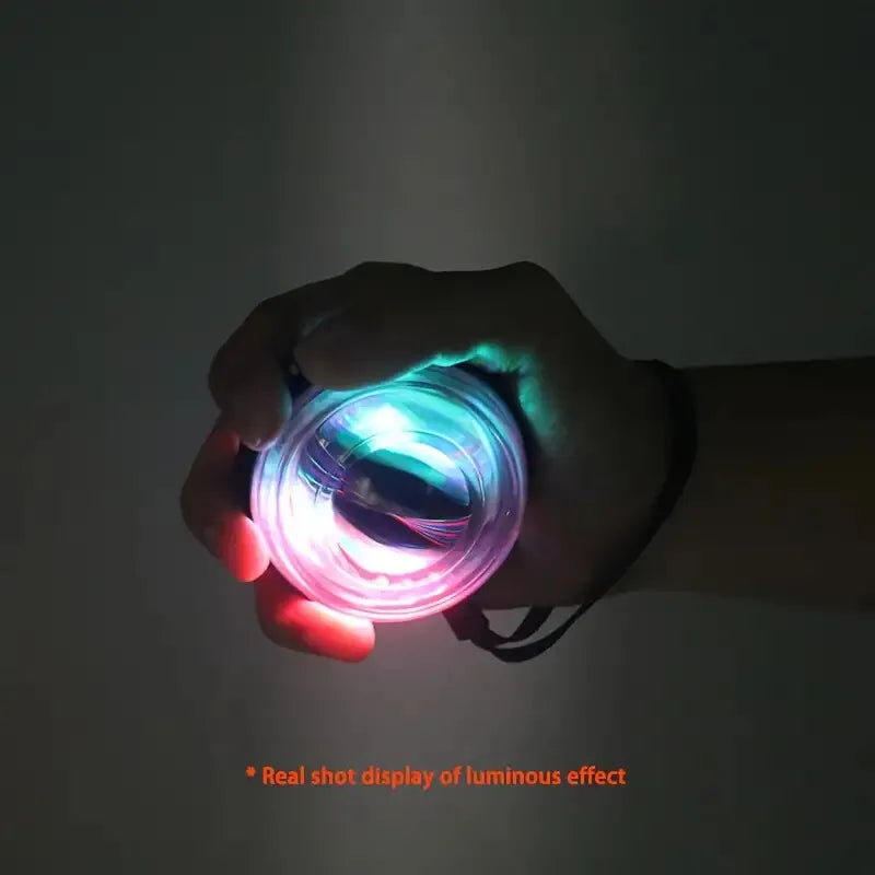 Auto-Start LED Power Gyro Force Wrist Hand Ball Arm Exerciser Relieve Pressure