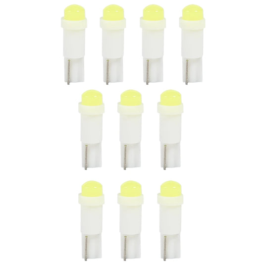 10pcs T5 3D COB LED Wedge Bulbs for Car Dashboard Instrument Light Reading Lamp Long Life Of a Super Bright 1w Lamp Bead