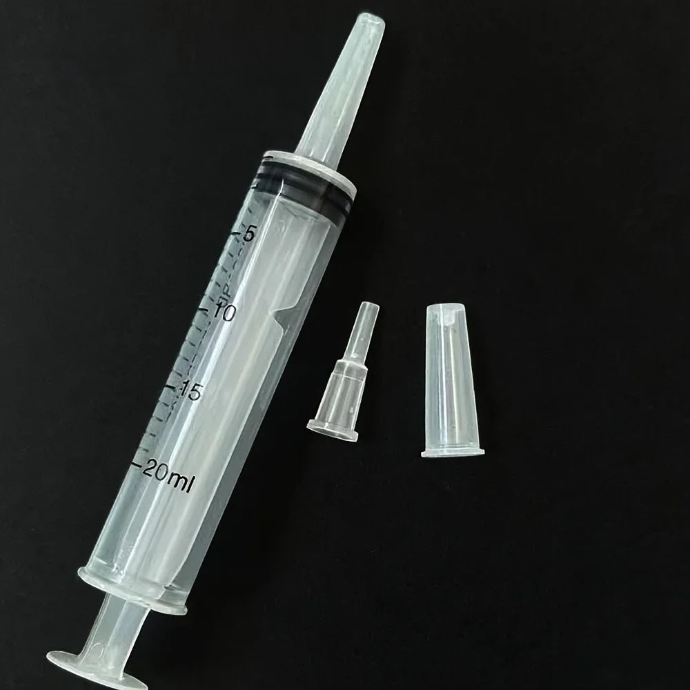 Set of 3Pcs Plastic Syringes, Capacity 1000ml 550ml 350ml 200ml 100ml 60ml 20ml 10ml, Suitable for Laboratory Dispensing Cartri