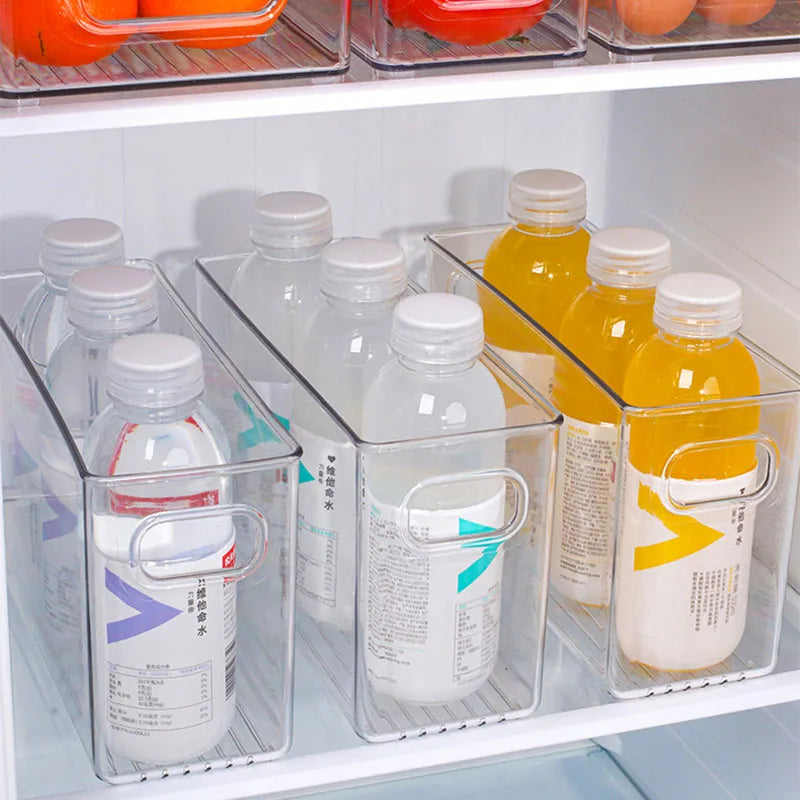 Transparent Refrigerator Storage Box Vegetable Fruit Organizer Fridge Clear Container for Kitchen Food Drinks Storage 2030