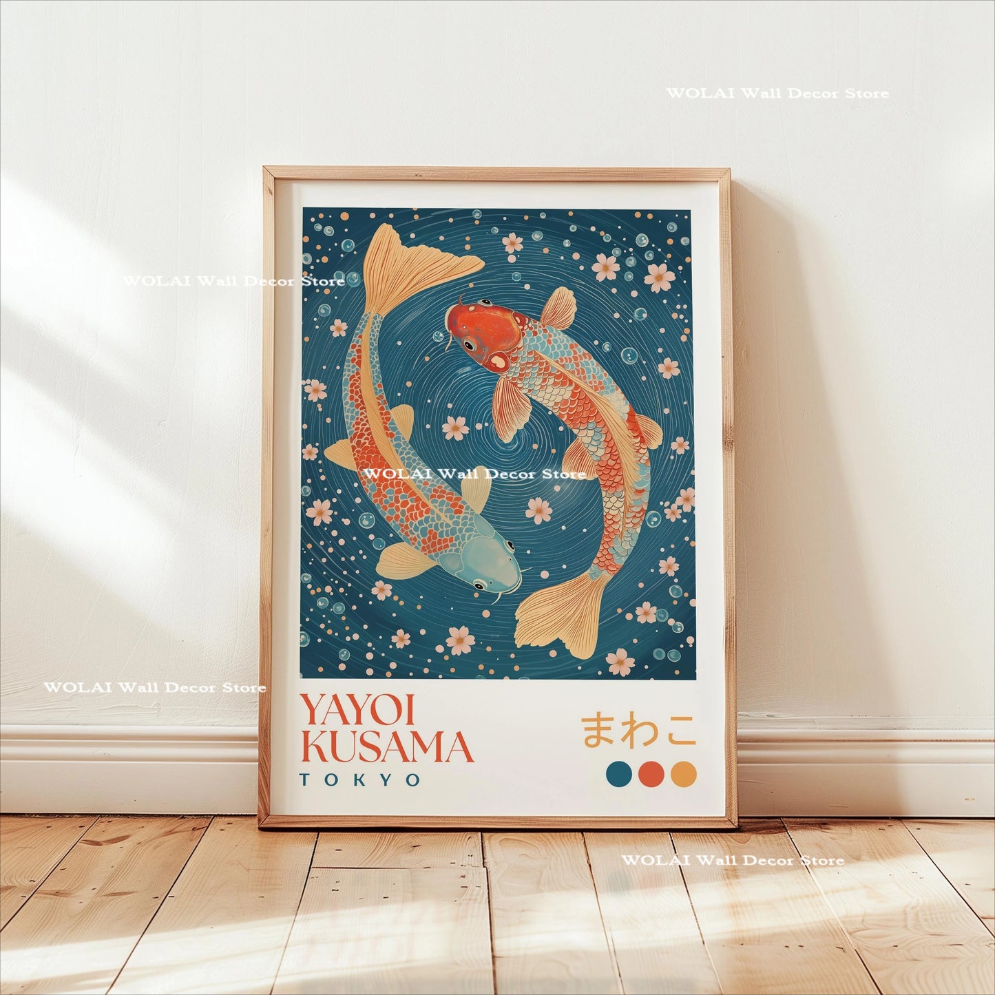 Yayoi Kusama Koi Fish Jellyfish Animal Canvas Prints Japanese Hokusai Giant Wave Wall Art Posters for Living Room Home Decor