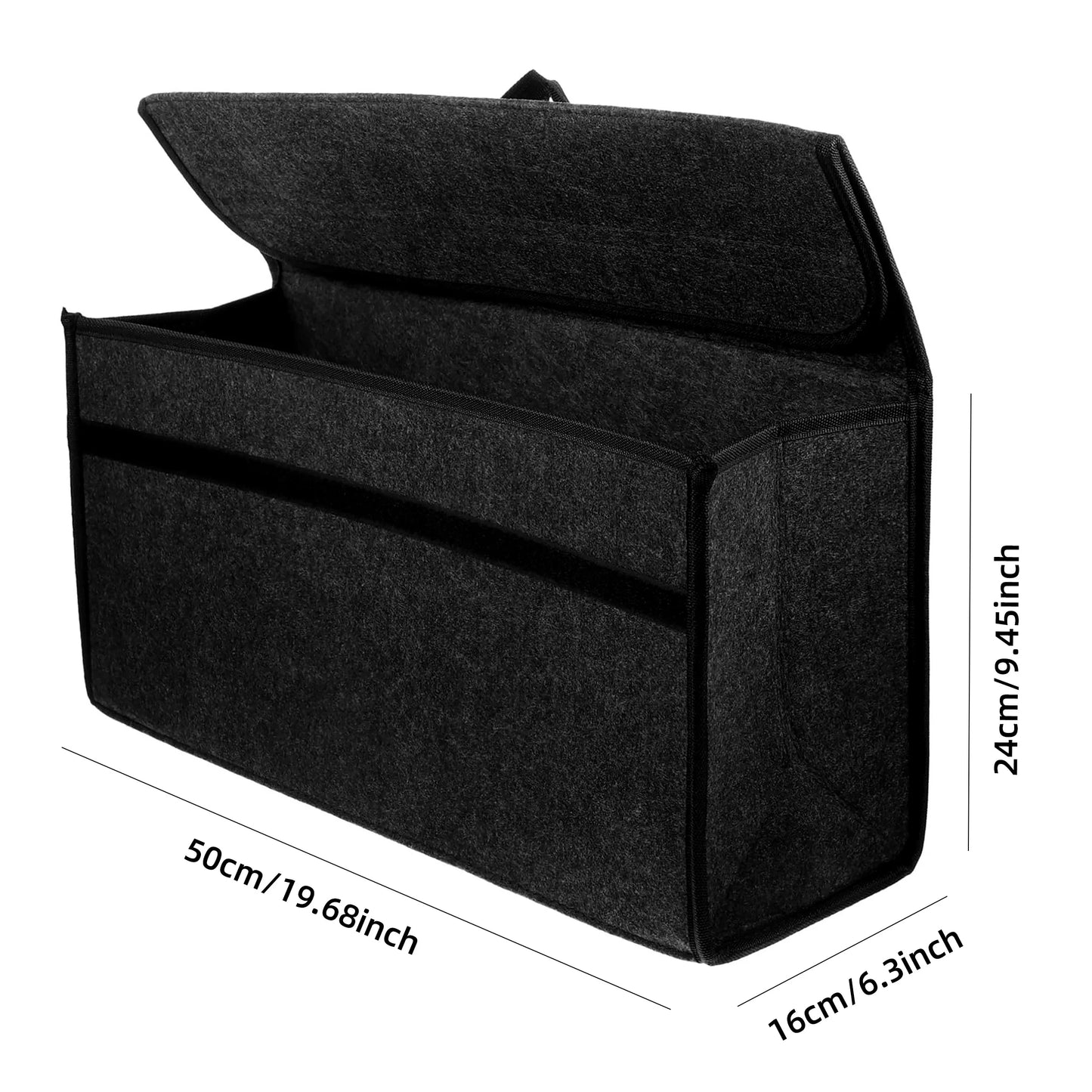 Large Anti Slip Compartment Boot Storage Organizer Tool Car Storage Bag Car Trunk Organizer Soft Felt Storage Box Accessories