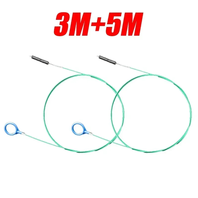 3/5m Drain Hole Cleaning Brush Flexible Car Drain Dredge Sunroof Cleaning Scrub Brush Tool Accessories Skylight Drain Pipe Brush