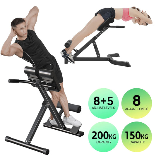 Roman Chair for Hyperextension  Core Workouts  Adjustable Home Gym Bench