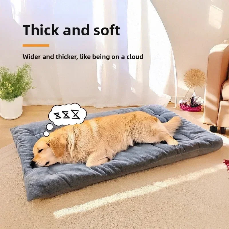 Large Size Dog Bed Mat Sleeping Pad for Winter Use Keep Warm Double-sided Use Golden Retriever Stress-relieving Sleeping Pad