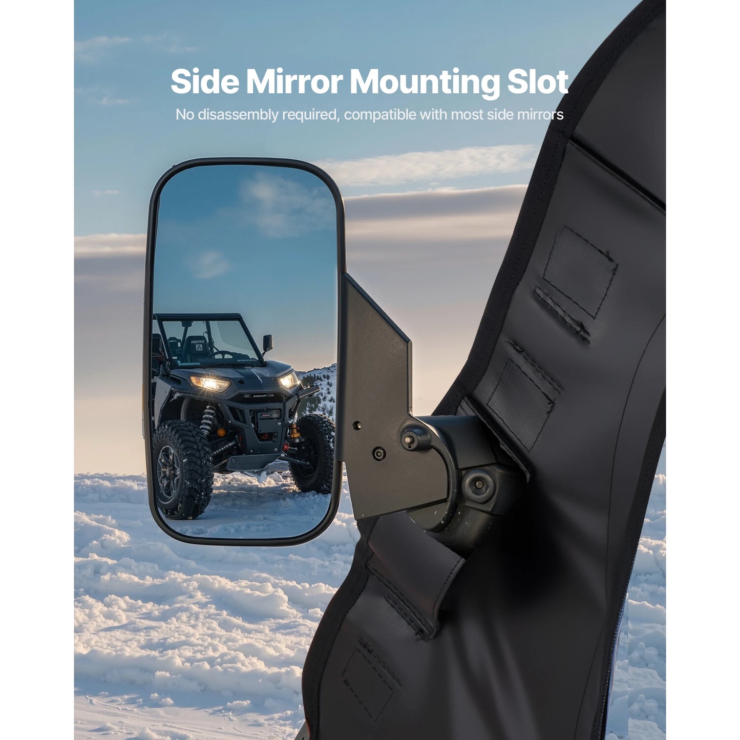 SucceBuy Cab Enclosure Upper Doors Compatible w/Polaris RZR PRO 2020-2024/Polaris RZR Turbo2022-2024 Soft Upper Doors Window Kit