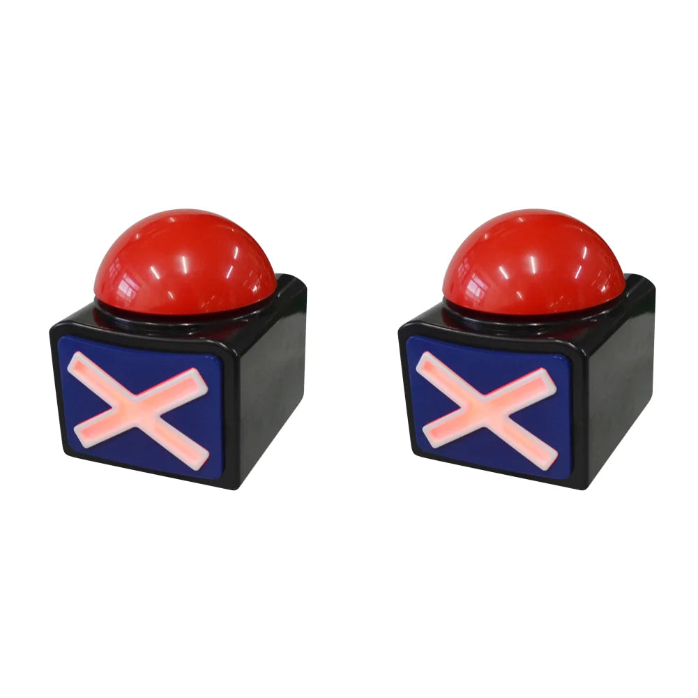Red Buzzer Alarm Button Box with Sound and Light Trivia Quiz Got Talent Buzzer Answer Button for Contest/Game Show/ Party