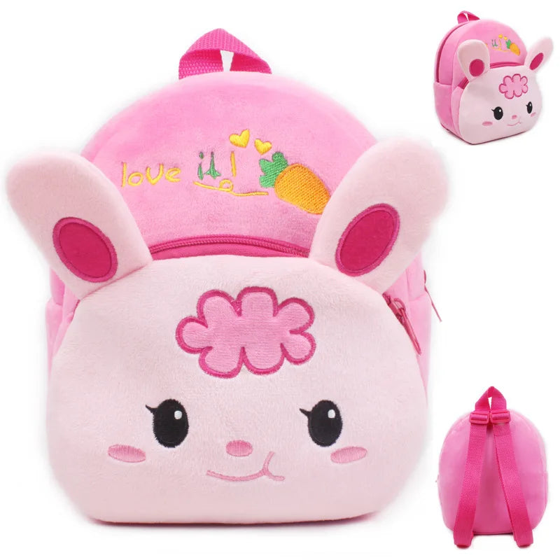 Cute Strawberry Plush Backpack Cartoon Animal Mini School Bags Candy Bag for Kids Baby Girl Boy Gift 1-3 Years