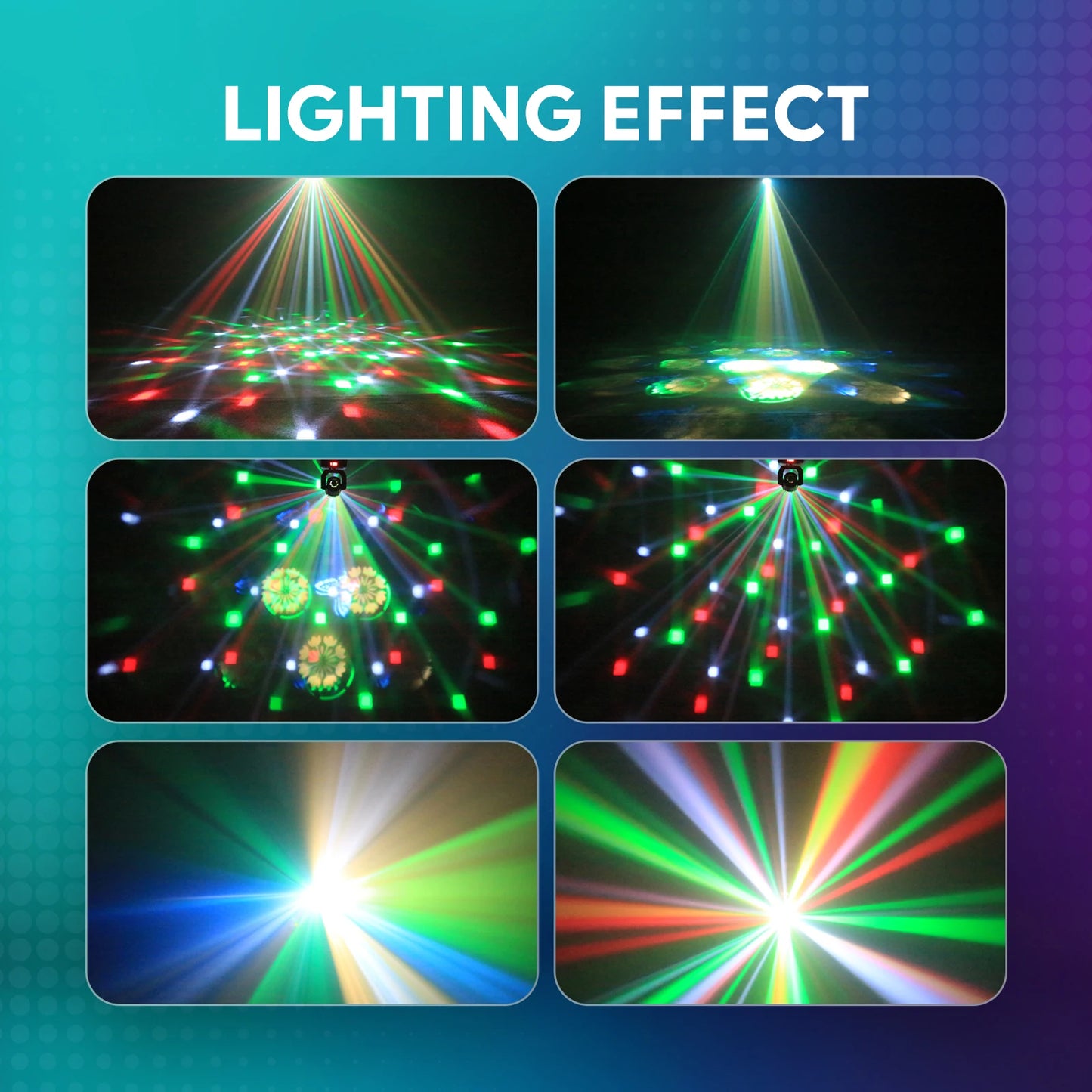 Yiflamefly 1/2/4Pcs Mini 30W Moving Head Beam Lights R/G/W/G/Y/Cyan LED Stage Lights With Magic Ball Effects For Party KTV Bar