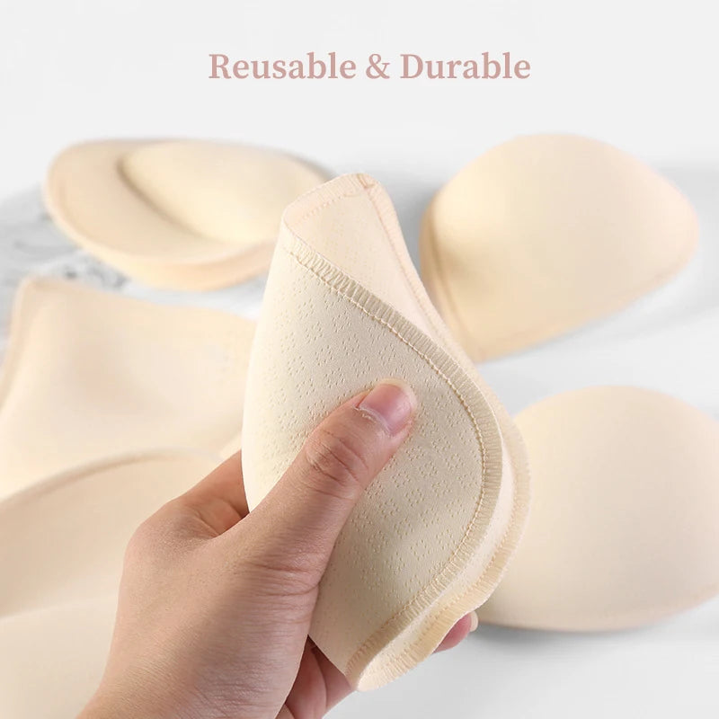 Push Up Bra Inserts Thick Breast Lift Enhancers Pads Reusable Cup Pad For Bikini Swimsuit Dress Jelly Bra Inserts