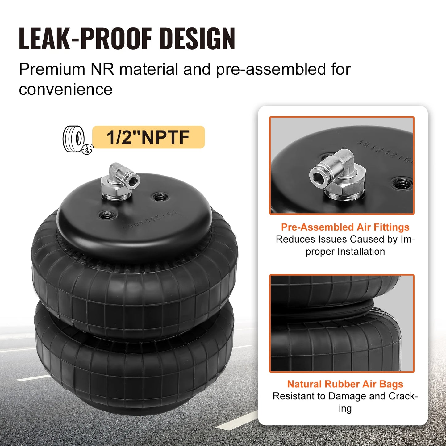 SucceBuy Air Bag Suspension Kit Air Springs Suspension Bag Kit Compatible w/ 2007-2018 Chevrolet 5000 lbs Loading 5 to 100 PSI