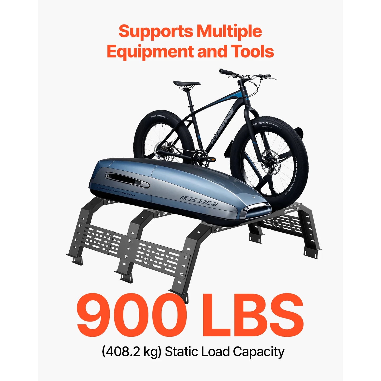 SucceBuy Overland Truck Bed Rack 49.2-67.9 in Width  Rack w/ Sidebar 900 lbs Static Capacity Duty Steel  w/Tacoma/Gladiator JT