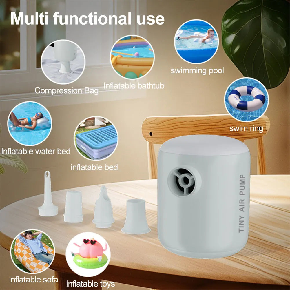 Electric Air Pump Portable Wireless Air Compressor Inflator/Deflator Pumps For Inflatable Cushions Air Beds Boat Swimming Ring