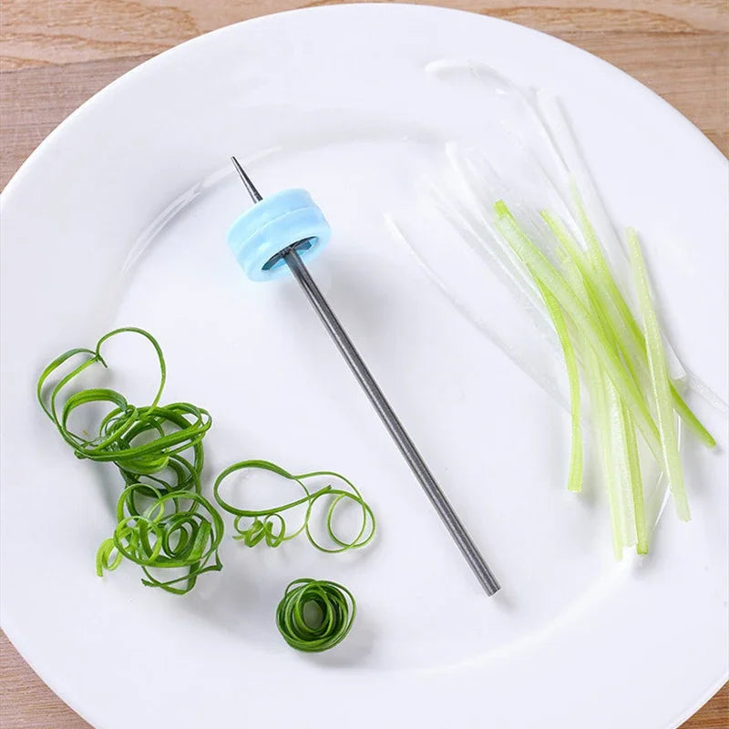 Stainless Steel Plum Blossom Onion Cutter Vegetable Chopper Pepper Slicer Grater Green Onion Shredded Knife Kitchen Cutting Tool