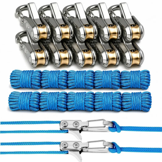 2-10 Pack Retractable Tie Down Rope with Roller Tensioner Heavy Duty Strap for Camping Boating Home Storage Outdoor Use