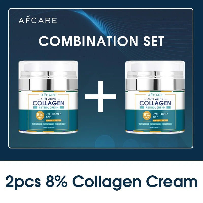 8% Collagen Face Cream with High-Quality Hyaluronic Acid Anti-Wrinkle Retinol Moisturizing Anti-Aging Facial Skincare Product