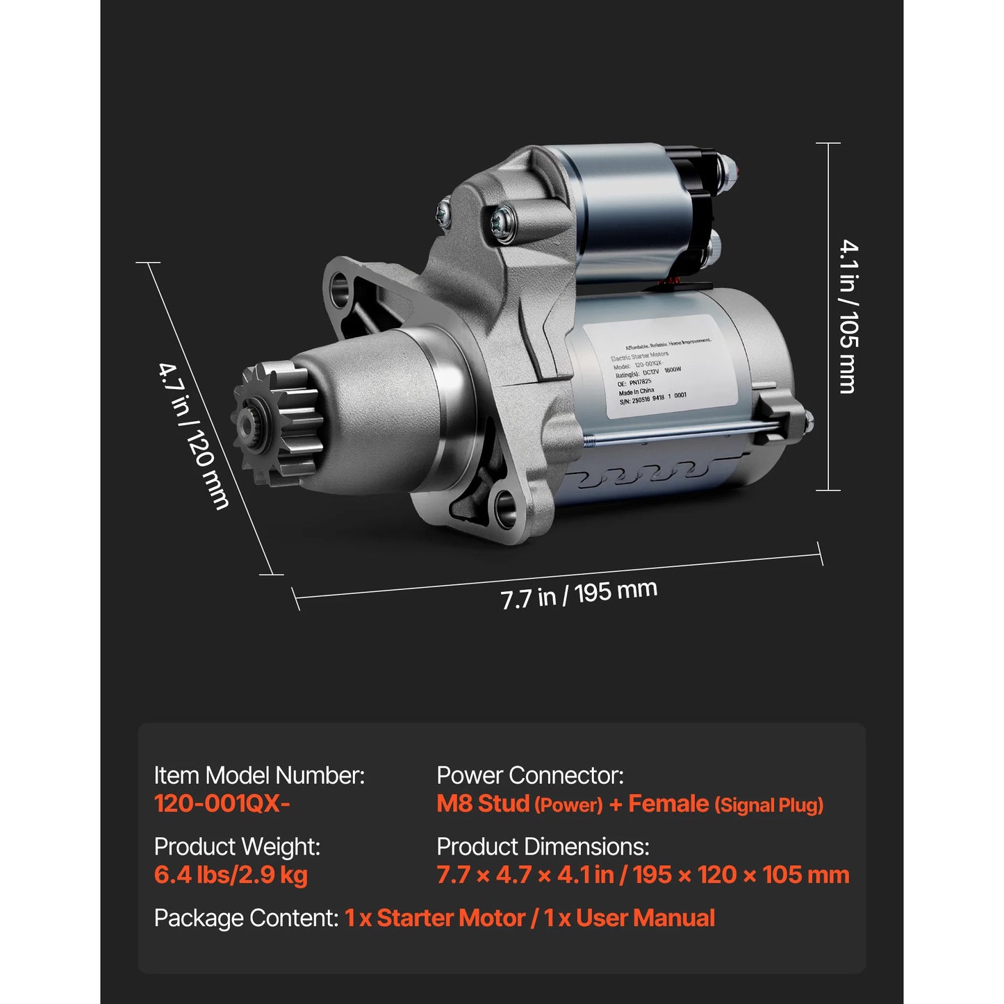 SucceBuy Starter 17986 Starter Motor Replacement Compatible with GMC Pontiac Saturn Suzuki OEM 12588493 M000T35871 31100-78J00
