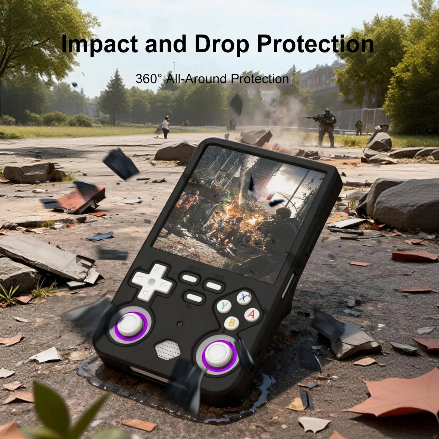 Handheld Storage Protective Cover for R36 Ultra Retro Handheld Game Consoles Against Scratch and Drop-Black for Men and Women