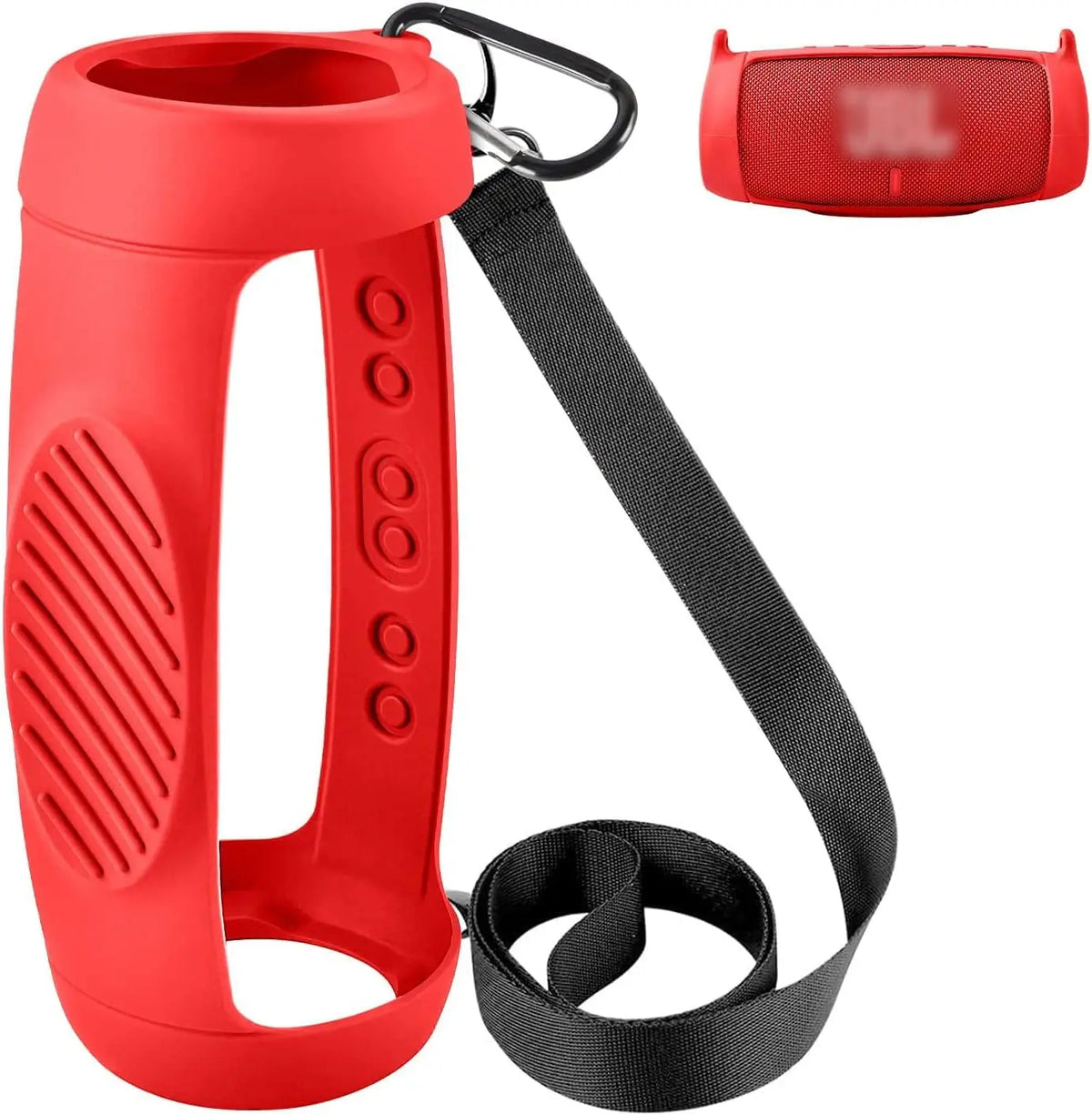 Silicone Case Cover for JBL Charge 5 Waterproof Portable Bluetooth Speaker, Travel Carrying Protective Gel Soft Skin，water proof