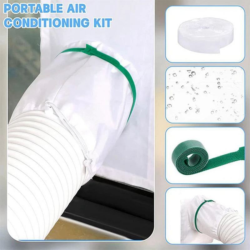 A98G-Air Conditioner Window Seal Kit Portable Air Conditioner Tilting Sloping Cover Window Air Conditioner Outlet Cloth